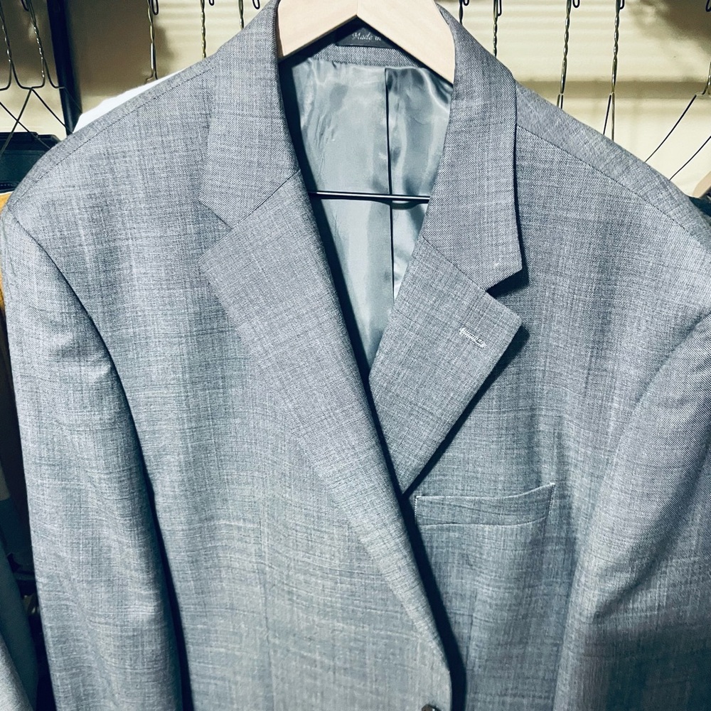 Chaps 48R Gray Blazer